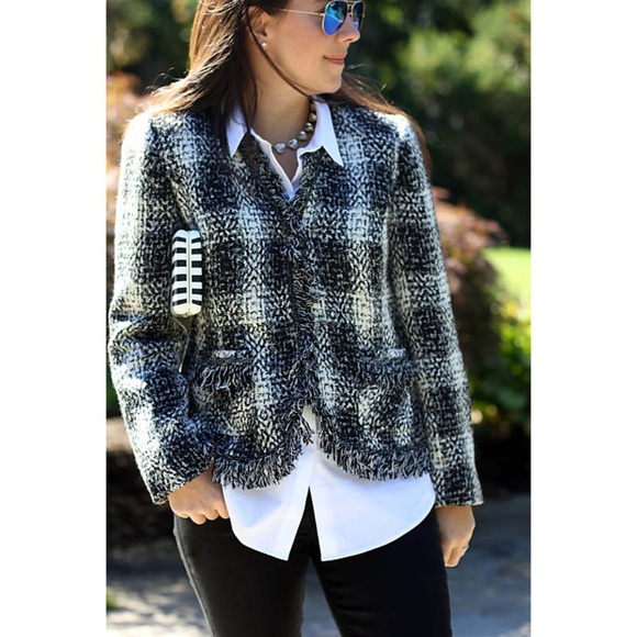 CAbi Jackets & Coats | Best In Show Jacket Tweed Boucle Blazer