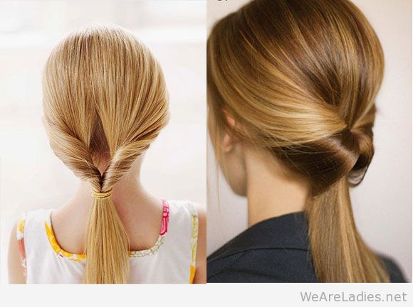 Classy twisted ponytails