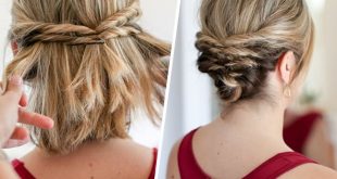 This Quick Messy Updo for Short Hair Is So Cool | haira-dids