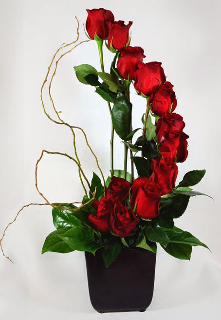 Christmas Ideas: Dozen Roses Valentine's Day Flower Arrangement