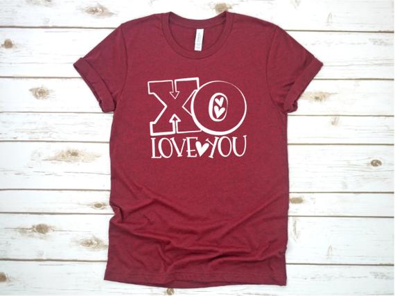 Valentines Shirt XO Love You Mom Shirt Valentine Mom | Etsy