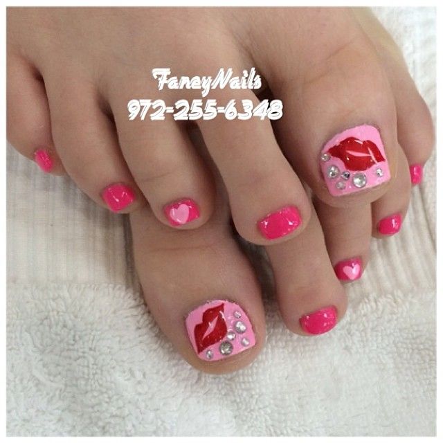 valentines day toes | nails