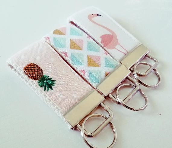 Cute Mini Key Fob Set of Three Fabric Wristilet VIntage | Etsy