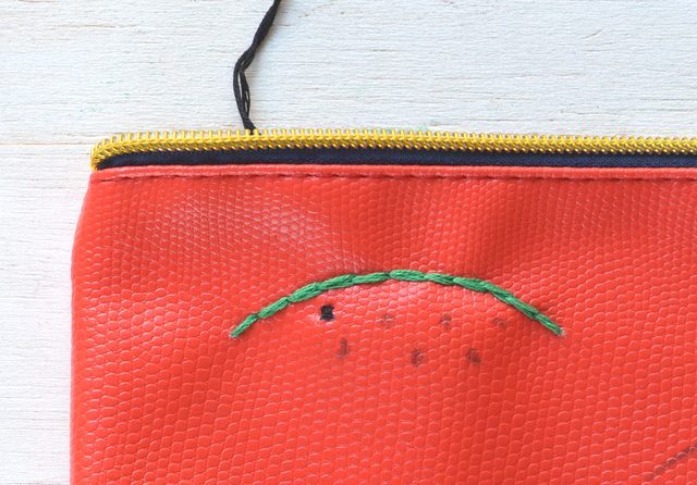 Picture Of Creative DIY Watermelon Embroidered Clutch 10