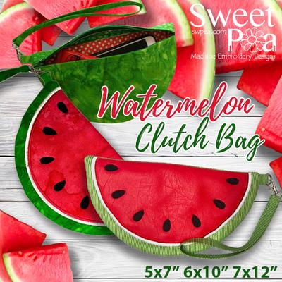 Watermelon Zippered Clutch Bag 5x7 6x10 7x12 In The Hoop Machine