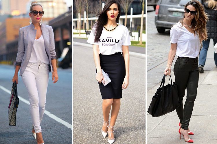 Ways To Wear A White T-Shirt To Work
