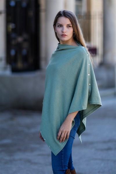 Classic Button Poncho Cashmere and Silk Wear 6 Ways u2013 Pink Avocet