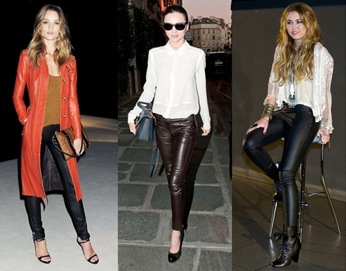 3 Celebrity Looks: How to Wear Leather Pants | Creative Fashion