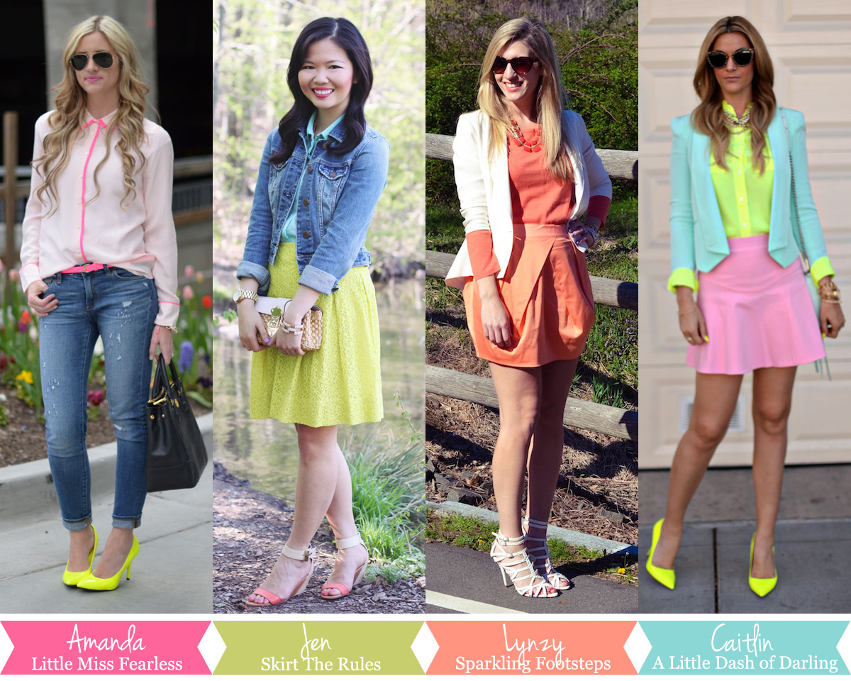 four ways to wear: neon + pastels. | Skirt The Rules