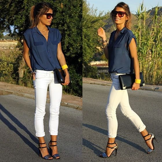 How To Wear White Jeans (Outfit Ideas) 2019 | FashionTasty.com