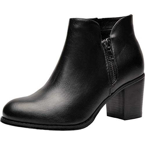 Amazon.com | Luoika Women's Wide Width Ankle Boots - Mid Chunky