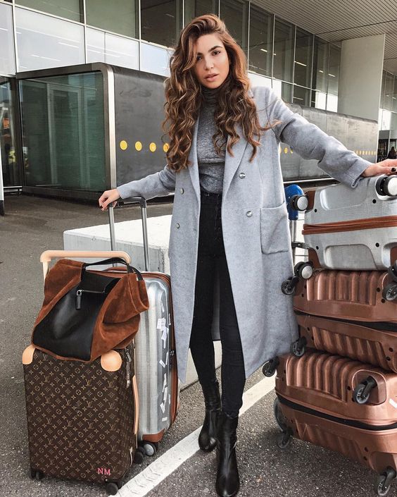 Winter Airport Outfits For Girls
