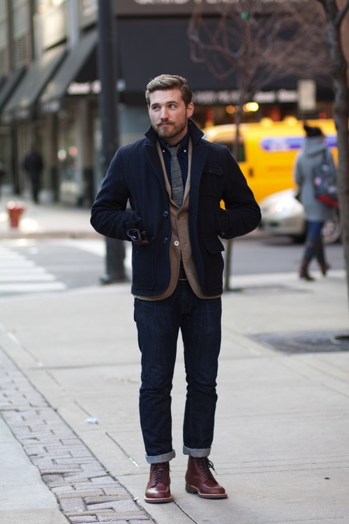 Picture Of stylish winter men outfits for work 12