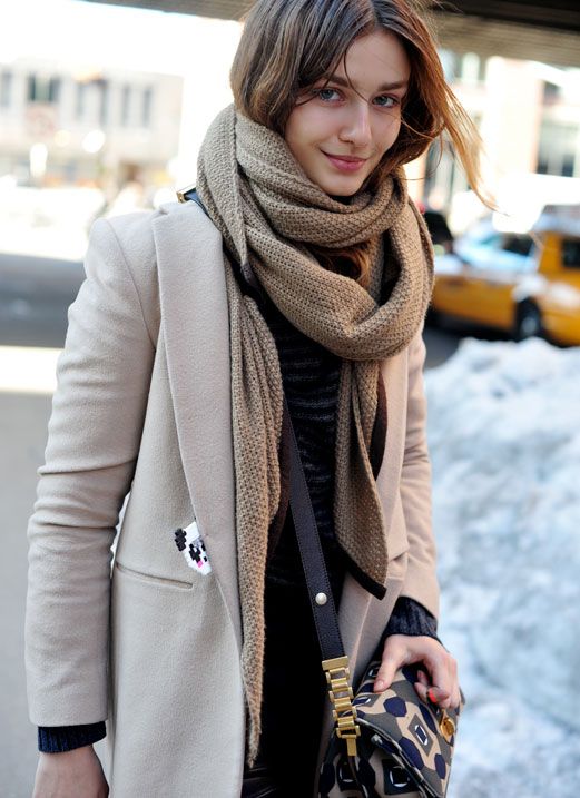 Knitted Scarf Fashion Winter » Celebrity Fashion, Outfit Trends And