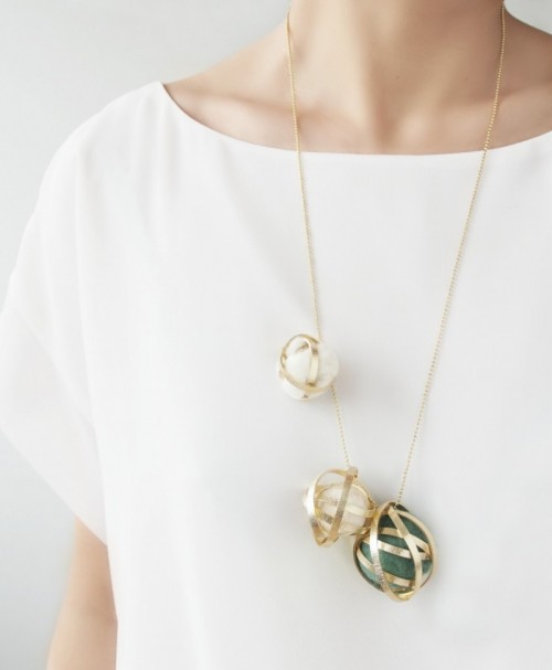 Delicate DIY Wire Felt Bead Necklace - Styleoholic