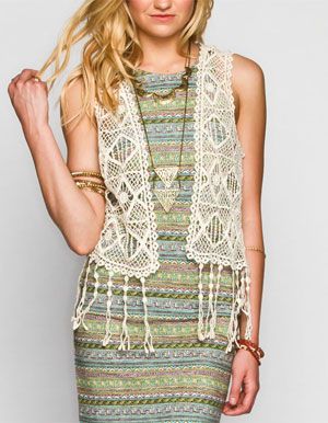 BLU PEPPER Womens Crochet Vest | Things to Wear | Vest, Blu pepper