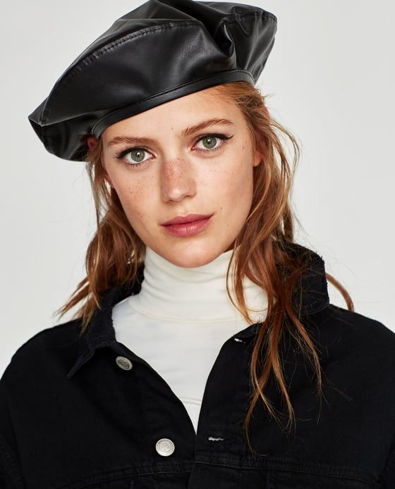 Image 5 of FAUX LEATHER BERET from Zara | Style in 2019 | Pinterest