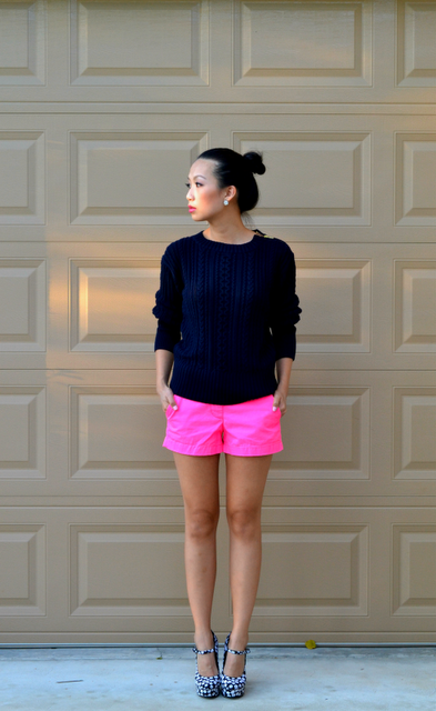 pink and navy blue. | Spring | Pink shorts, Outfits, Style