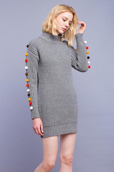 Pom Pom Sweater Dress u2013 Trèscool