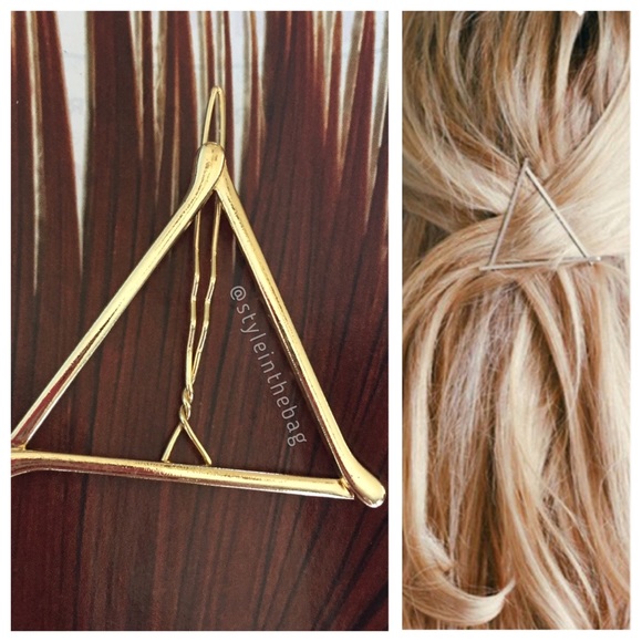 boutique Accessories | New Triangle Hair Pin Gold Color | Poshmark