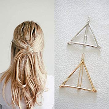 Amazon.com : Minimalist Geometric Triangle Hair Clip, Dainty Hollow