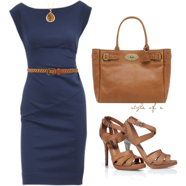 Work Outfits | Navy DVF Dress | Fashionista Trends