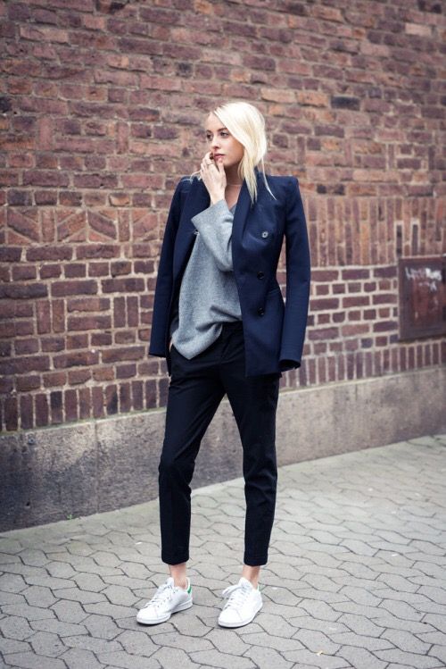 Outfit Ideas: How to Wear Sneakers to Work - Savoir Flair