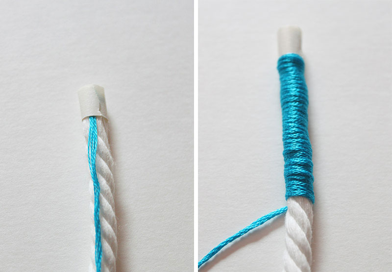 DIY Thread Wrapped Bracelets