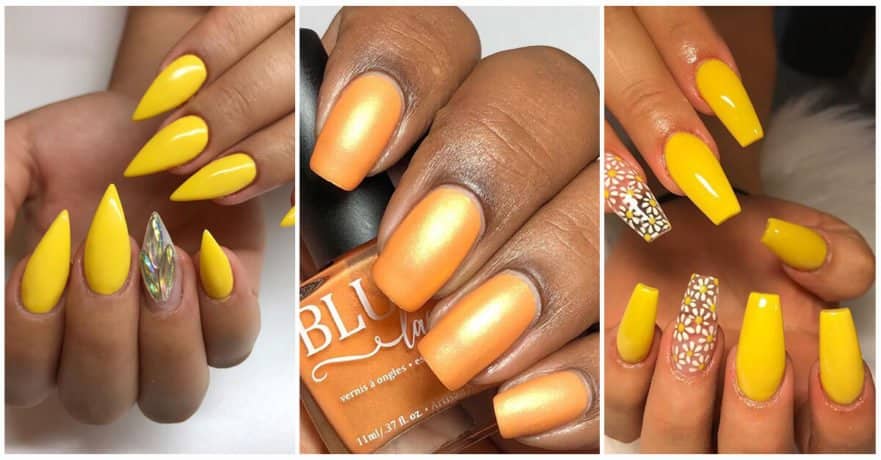 50 Gorgeous Yellow Acrylic Nails to Spice Up Your Fashion in 2019