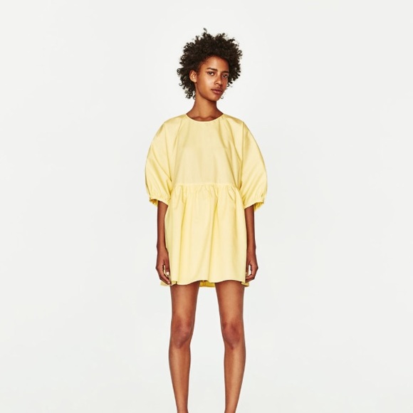 Zara Pants | Yellow Poplin Jumpsuit Romper Dress Medium | Poshmark