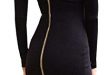 Abetteric Women Long Sleeve Bodycon Zipper Back Pencil Dress at